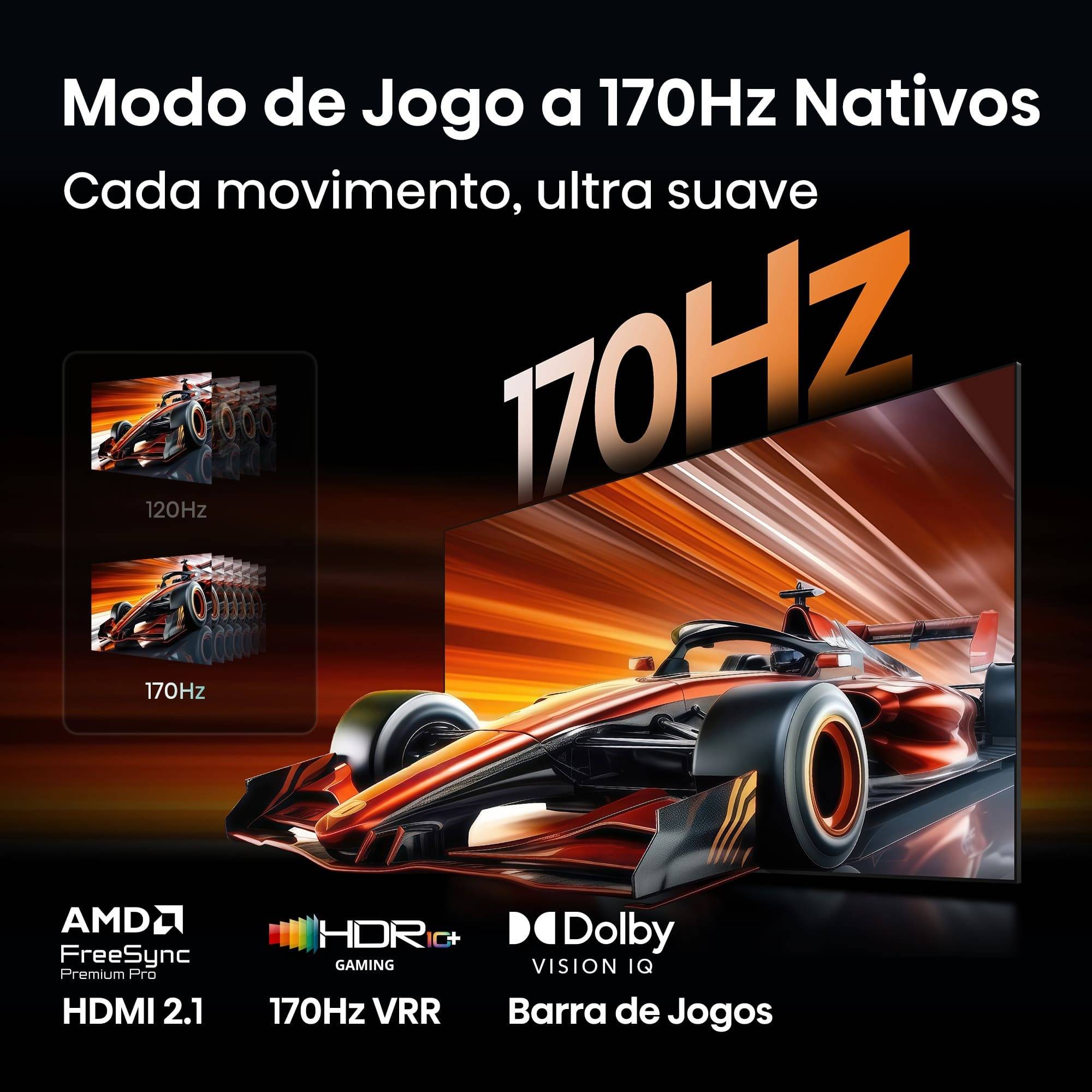 Televisão Smart TV HISENSE 65" UR9S RGB MiniLED Ultra HD 4K 170Hz WiFi Bluetooth - Imagem 9