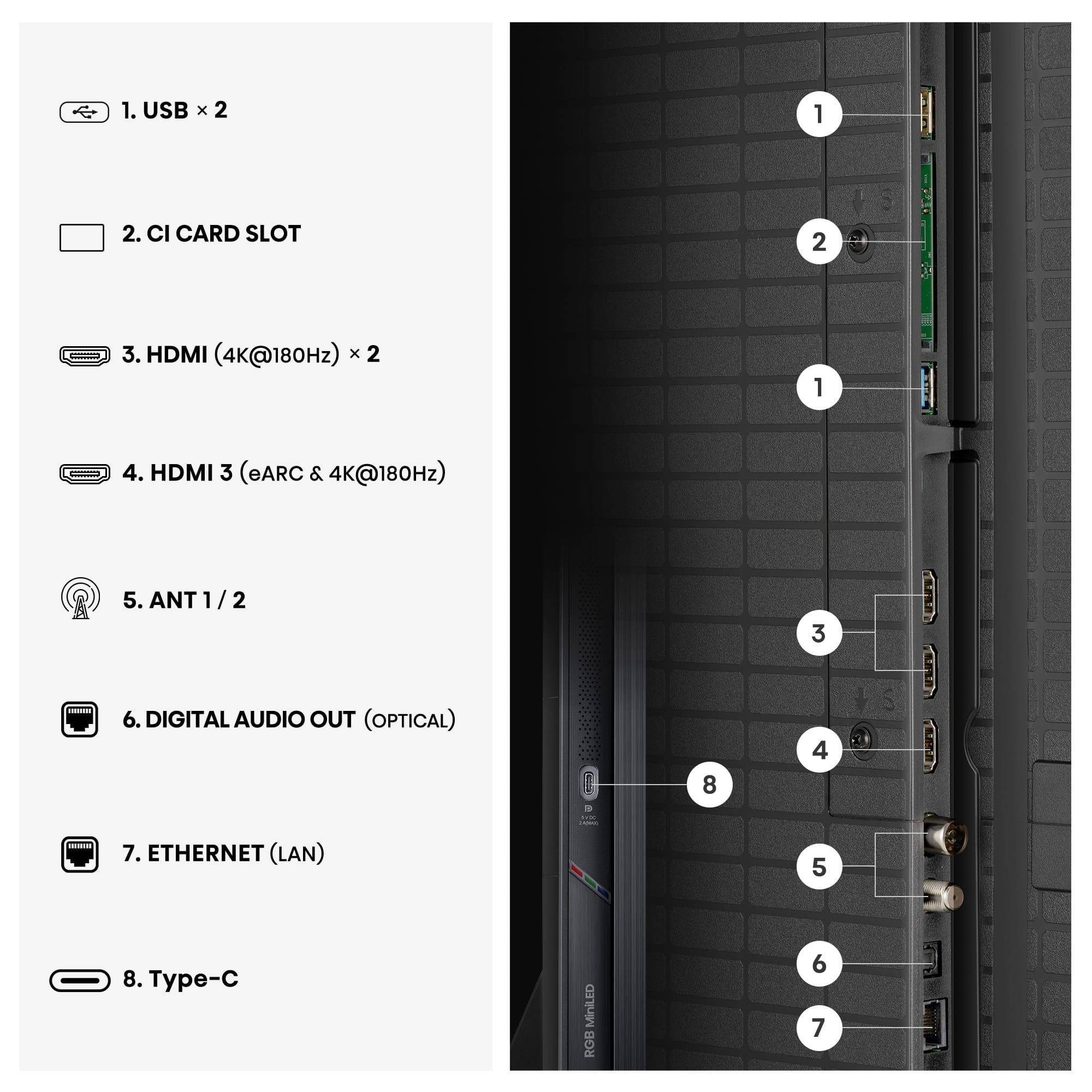 Televisão Hisense 75" Série UR9S RGB MiniLED Ultra HD AI 4K 180Hz WiFi Bluetooth - Imagem 14