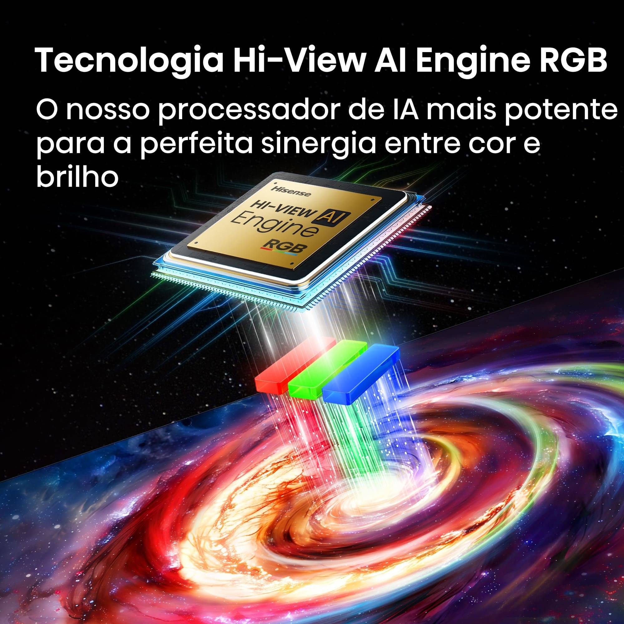 Televisão Hisense UR9S 85" Mini-LED Ultra HD 4K 180Hz AI Smart TV WiFi Bluetooth - Imagem 6
