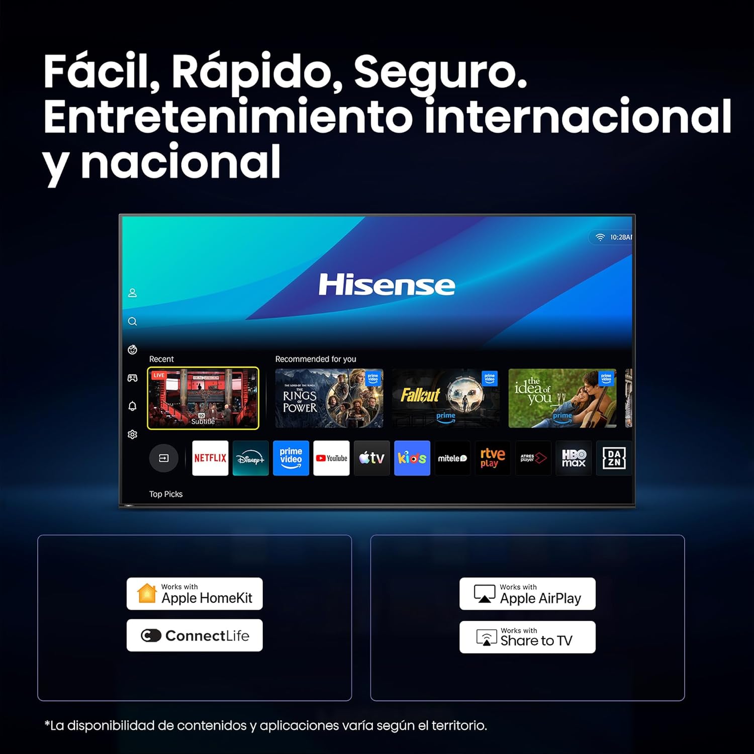 Televisão Smart TV Hisense 32" Série A5S QLED Full HD 60Hz WiFi Bluetooth - Imagem 7