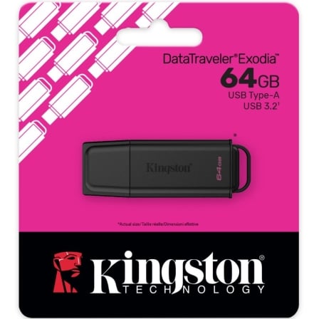 KINGSTON 64GB Portable USB 3.2 Gen 1 DataTraveler Exodia Black - Imagem 4