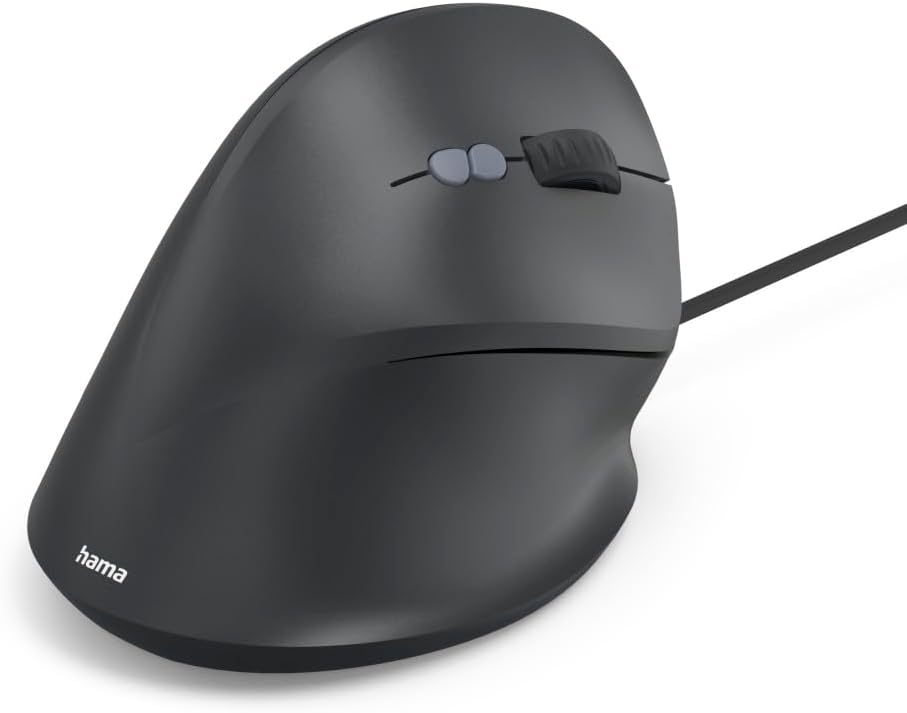 HAMA Ergo USB Mouse ECM-500R black Optical 7 Buttons black - Imagem 3