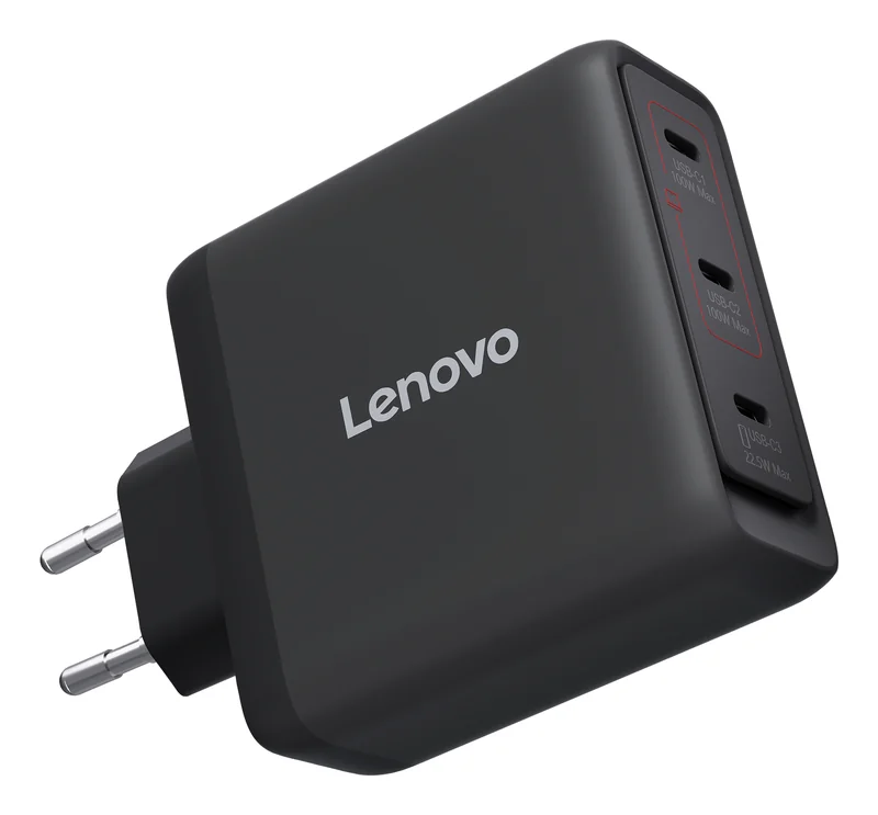Carregador Lenovo Multi-port 100W GaN USB-C Preto - Imagem 4