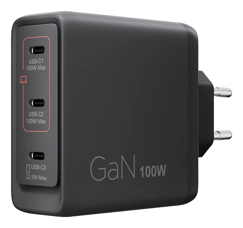 Carregador Lenovo Multi-port 100W GaN USB-C Preto - Imagem 8