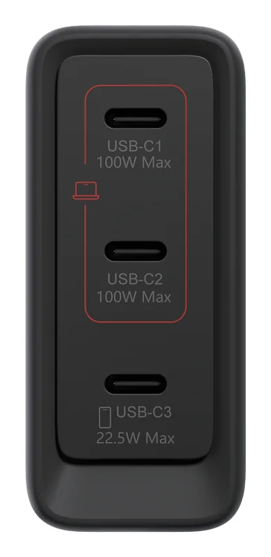 Carregador Lenovo Multi-port 100W GaN USB-C Preto - Imagem 7