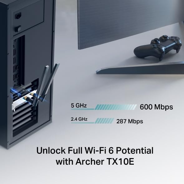 Adaptador de Rede TP-LINK TX10E Archer AX900 Wi-Fi 6 Bluetooth 5.3 PCI Express Dual Band 887 Mbps - Imagem 4