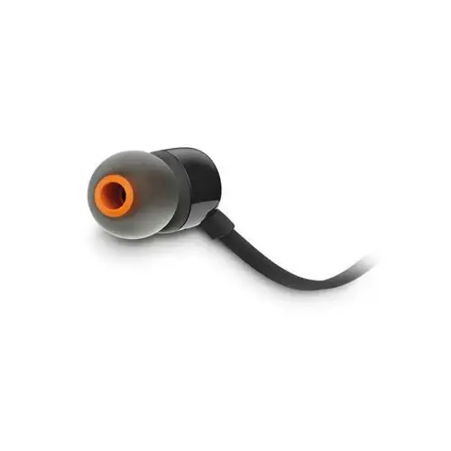 Auriculares In-Ear JBL T110 com Microfone e Cabo Plano Anti-Nós Preto - Imagem 2