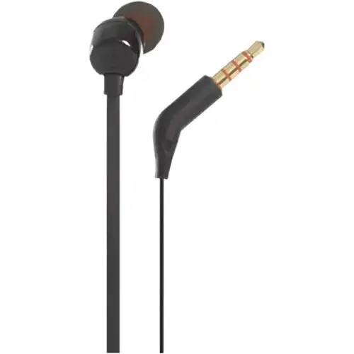 Auriculares In-Ear JBL T110 com Microfone e Cabo Plano Anti-Nós Preto - Imagem 3