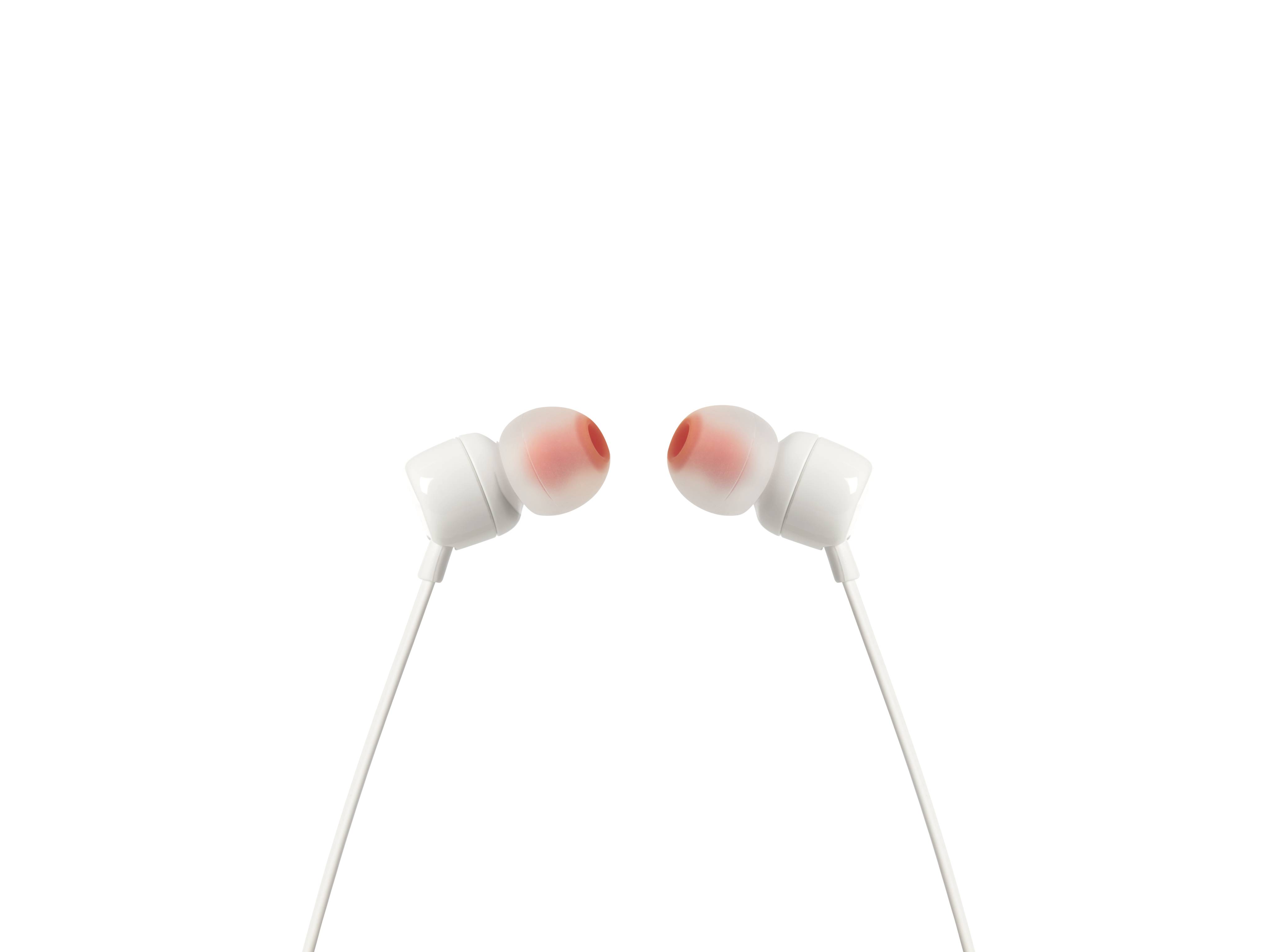Auriculares JBL T110E In-Ear Branco Eco - Imagem 2