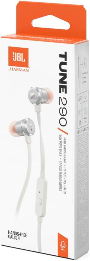Auriculares JBL T290 Silver Eco In-Ear com Microfone Prateado - Imagem 4
