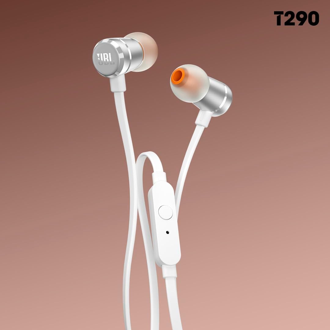 Auriculares JBL T290 Silver Eco In-Ear com Microfone Prateado - Imagem 3