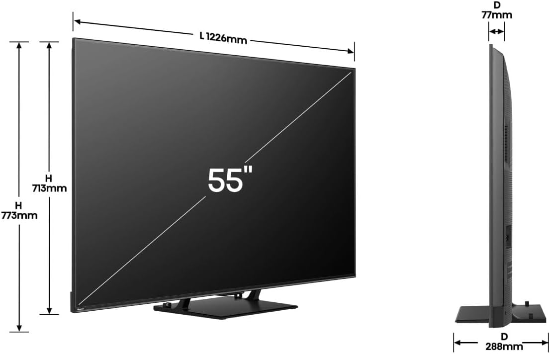 Televisão Hisense Serie U7S PRO 55" MiniLED QLED Ultra HD 4K 165Hz WiFi Bluetooth - Imagem 6