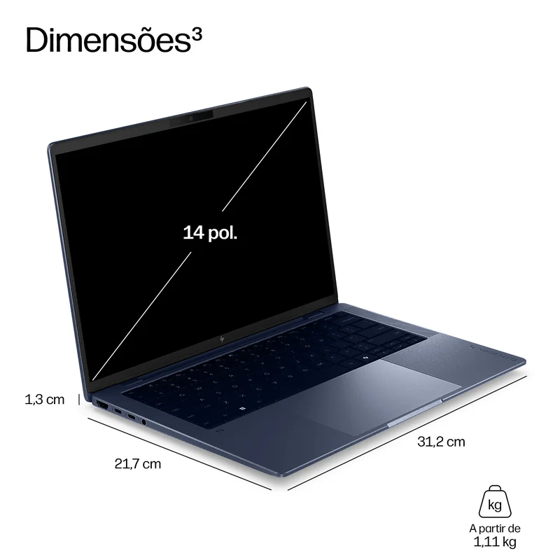 Portátil HP EliteBook X G2a 14" AMD Ryzen AI 7 PRO 450 32GB RAM 1TB SSD 2.8K OLED Windows 11 Pro - Imagem 5
