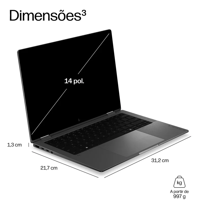 Portátil HP EliteBook X G2i 14 AI 14" Intel Core Ultra 7 356H 32GB 1TB SSD W11P - Imagem 5