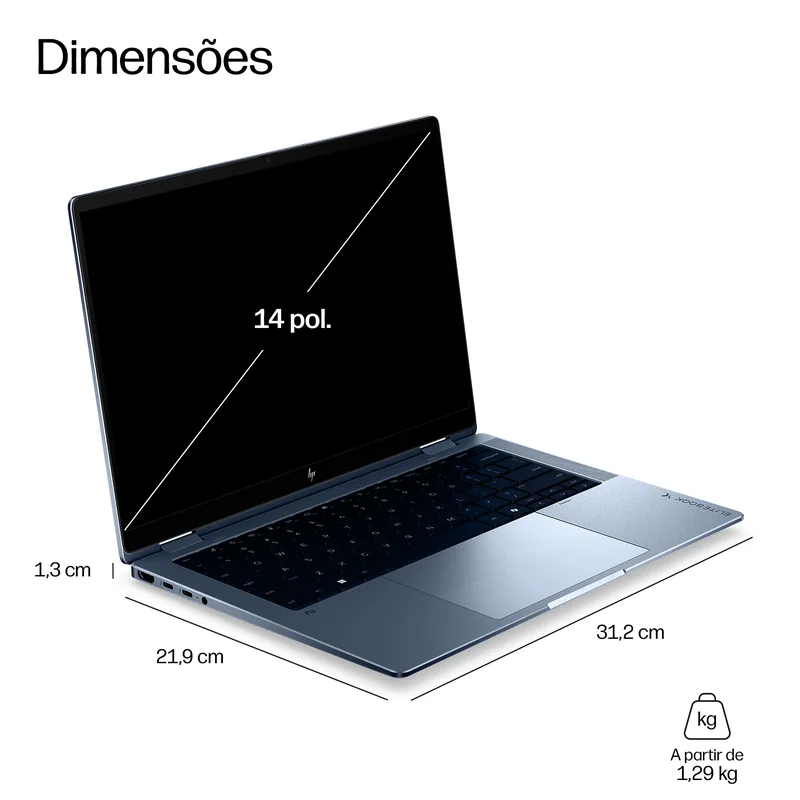 Portátil HP Elitebook X Flip G2i 14" AI Intel Core Ultra X7 358H 32GB 1TB SSD 2.8K OLED Touch 5G Windows 11 Pro - Imagem 5