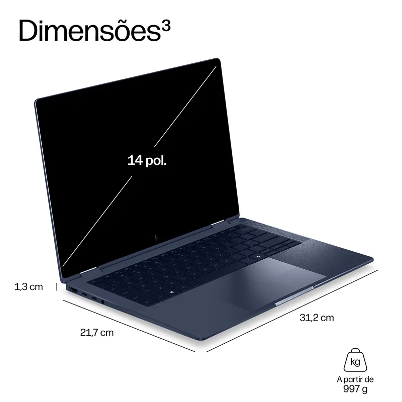 Portátil HP Elitebook X G2i 14 AI Intel Core Ultra 7 358H 32GB 1TB SSD 14" 2.8K OLED 5G W11 Pro - Imagem 5