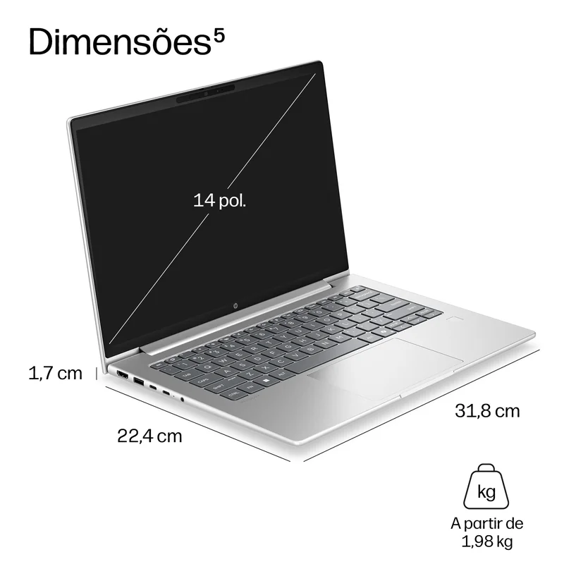 Portátil HP ProBook 4 G2i 14 AI 14" WUXGA Intel Core Ultra 7 356H 24GB 512GB SSD Windows 11 Pro - Imagem 4