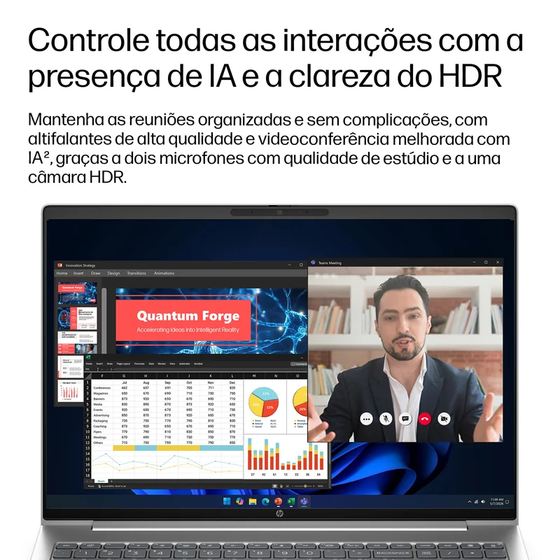 Portátil HP ProBook 4 G2a AI 16" AMD Ryzen 5 230 16GB 512GB SSD W11 Pro - Imagem 8