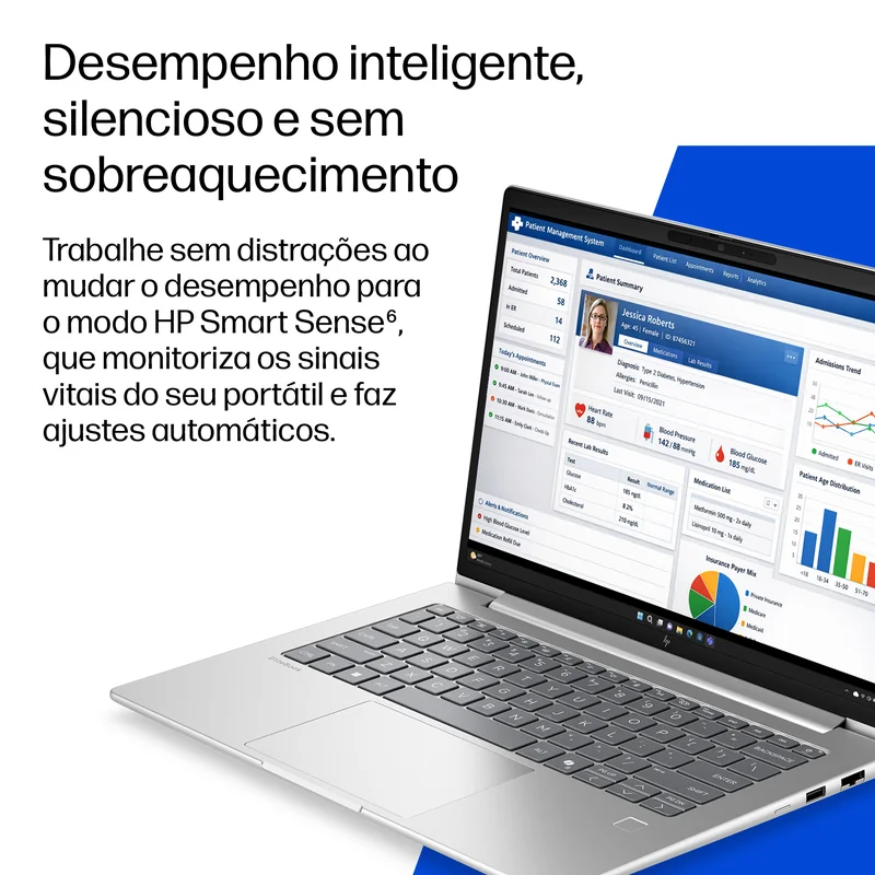 Portátil HP EliteBook 6 G2i 14 AI 14" WUXGA Intel Core Ultra 7 366H 24GB 512GB SSD Windows 11 Pro - Imagem 10