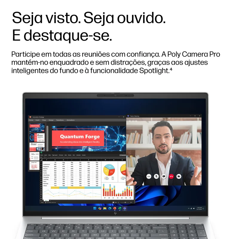Portátil HP EliteBook 8 G2i 16 AI 16" WUXGA Intel Core Ultra 7 355 32GB 1TB SSD FPS W11P - Imagem 12