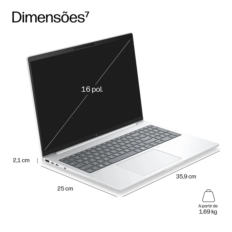 Portátil HP EliteBook 8 G2i 16 AI 16" WUXGA Intel Core Ultra 7 355 32GB 1TB SSD FPS W11P - Imagem 5