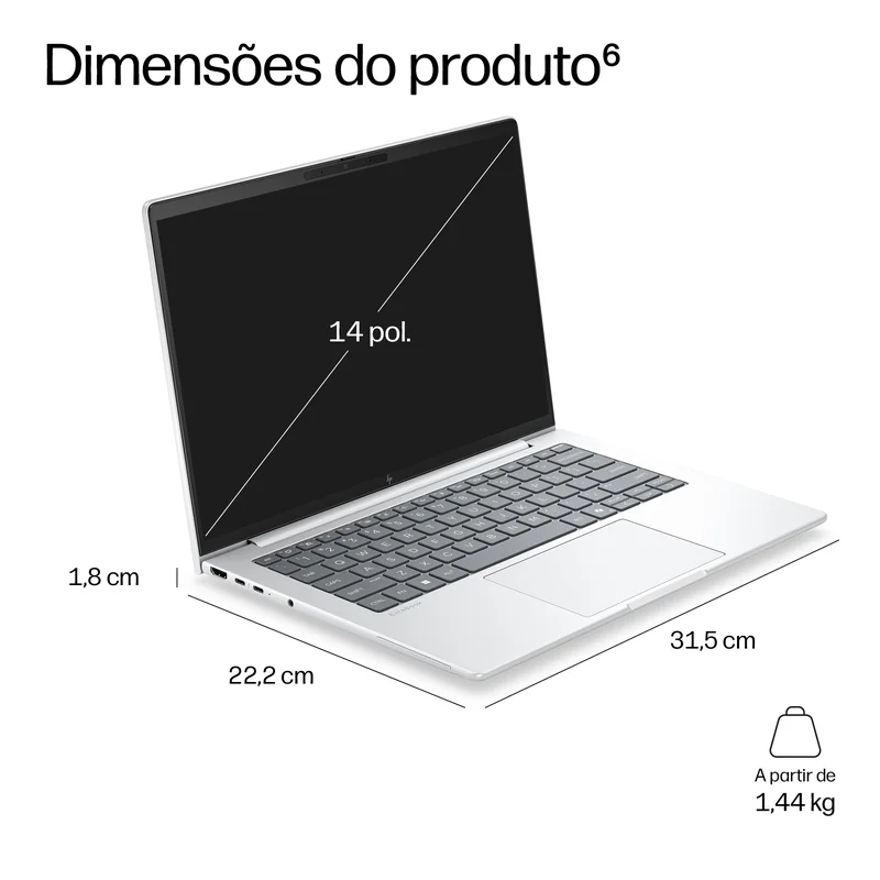 Portátil HP EliteBook 8 G2a 14 AI AMD Ryzen AI 7 450 14" WUXGA 32GB DDR5 1TB SSD W11P - Imagem 10