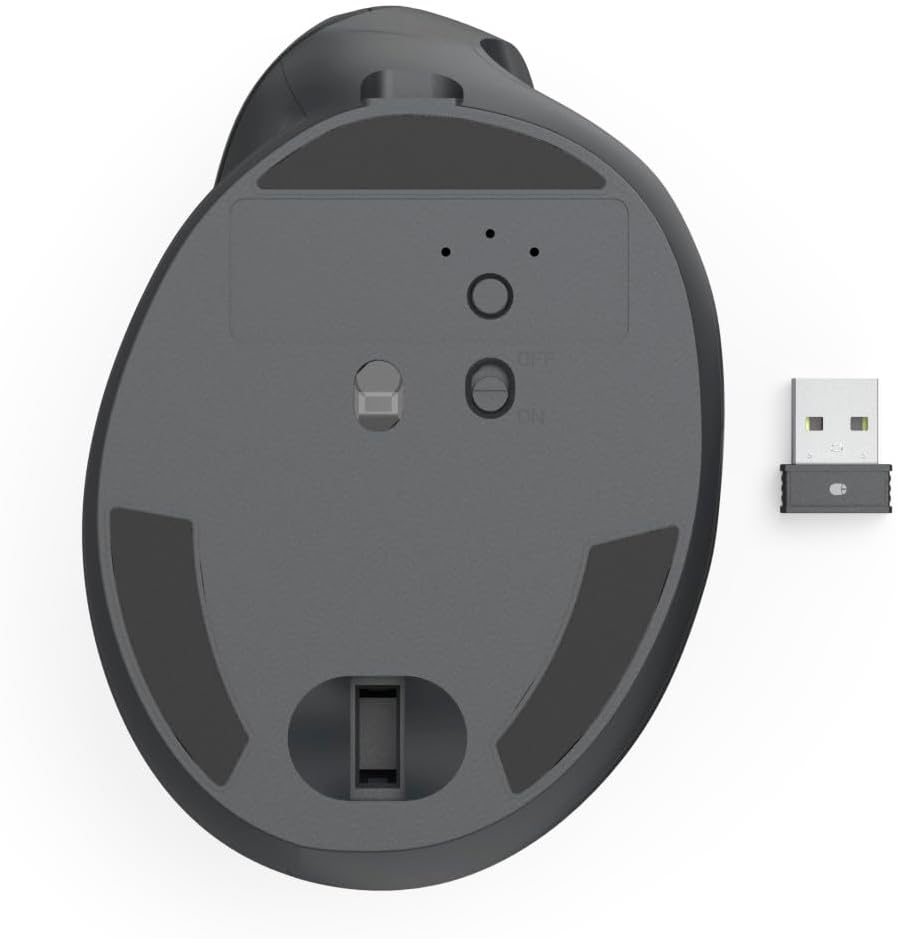 Rato Vertical Ergonómico HAMA EWM-600R Multi-Device Wireless Bateria Preto - Imagem 5