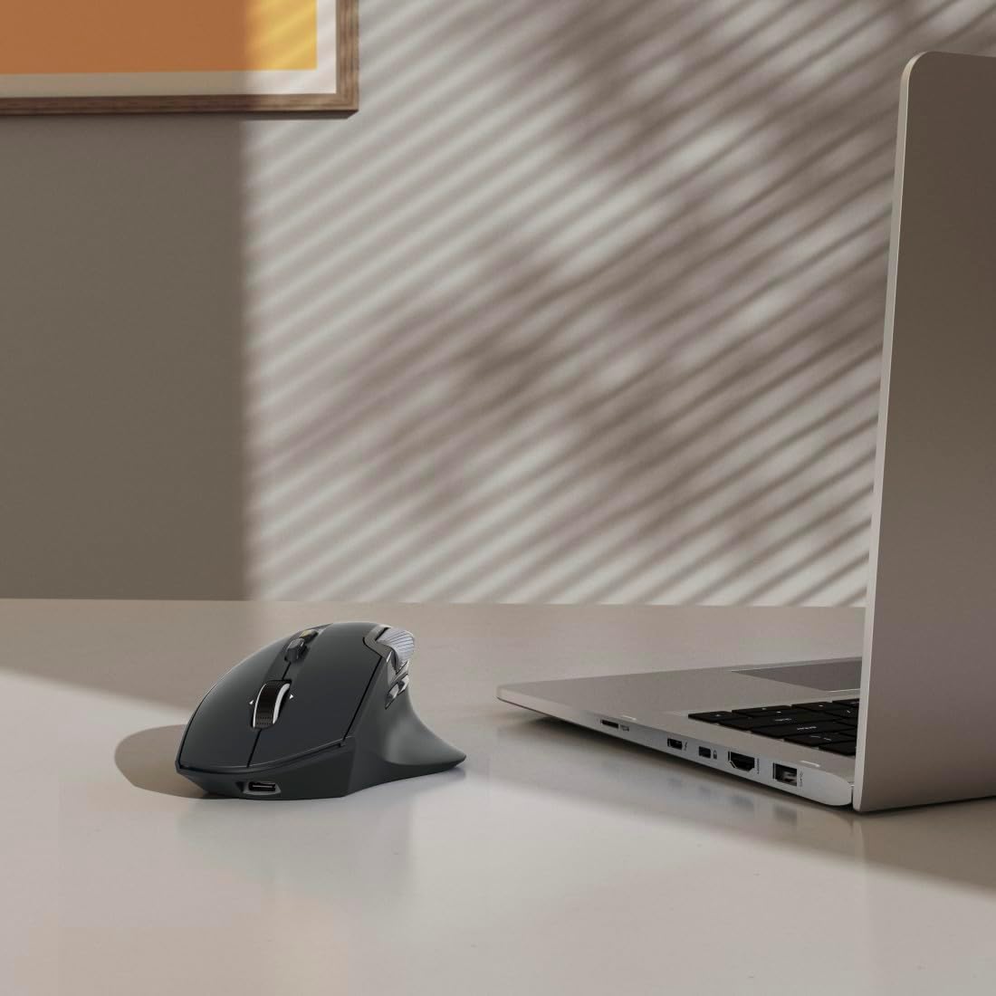 Rato Sem Fio Hama WM-900 Ergonómico Multi-Device Bluetooth/Rádio LED Preto - Imagem 7