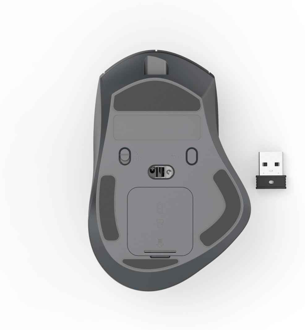 Rato Sem Fio Hama WM-900 Ergonómico Multi-Device Bluetooth/Rádio LED Preto - Imagem 5