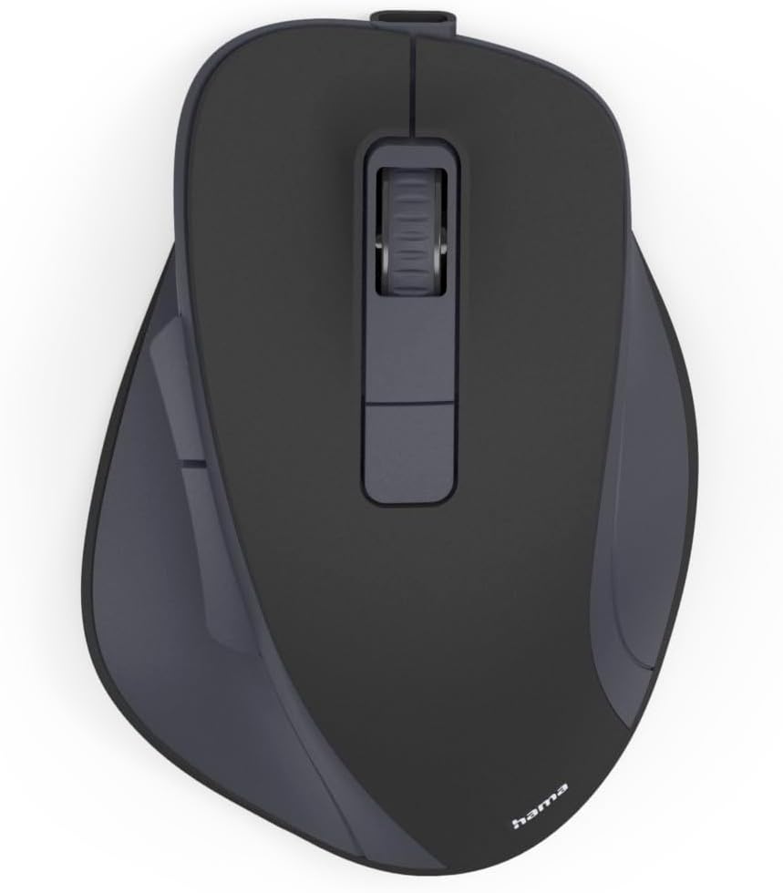 Rato Sem Fios Hama WM-500 Ergonómico 6 Botões Silencioso Preto