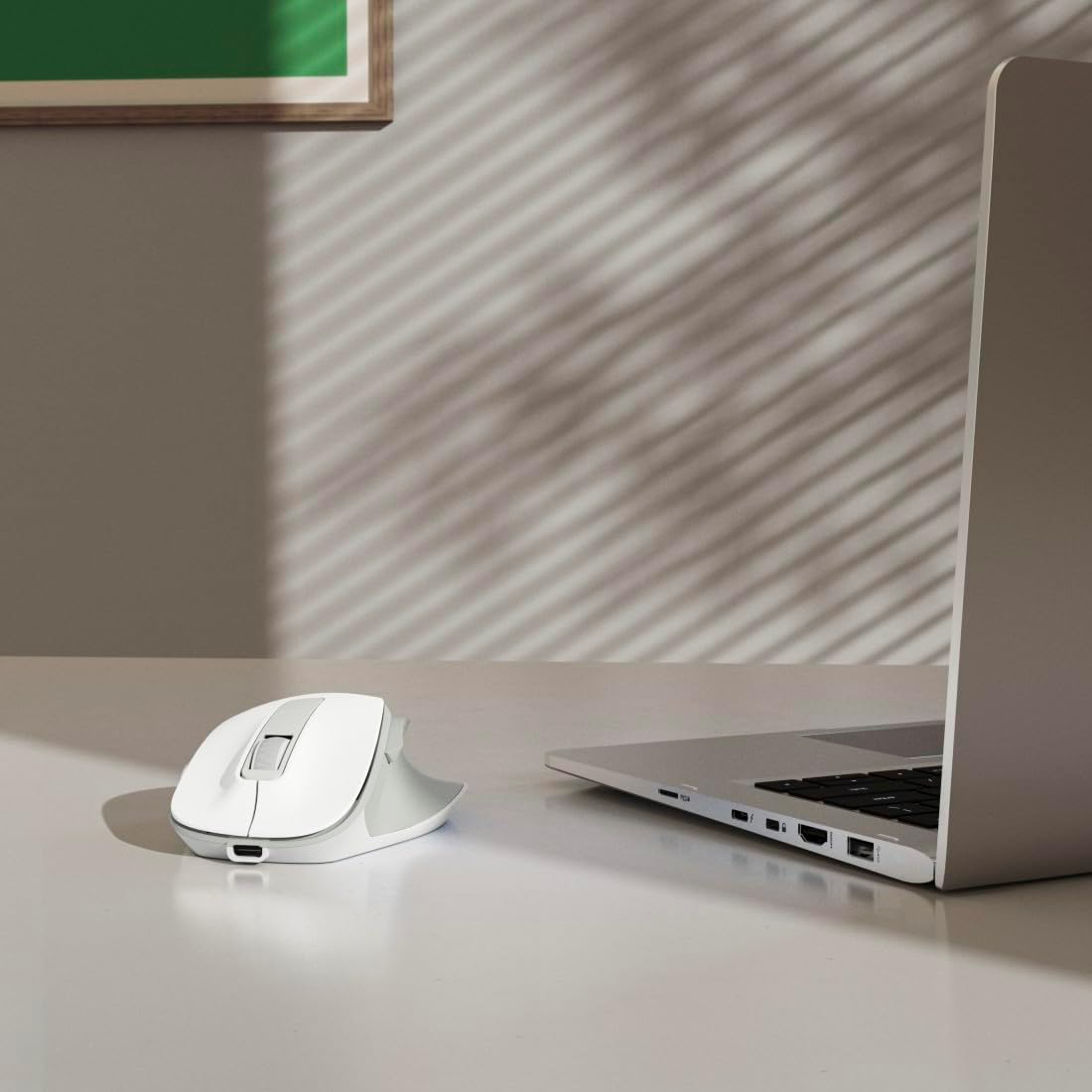 Rato Sem Fio Hama WM-500 Ergonómico Silencioso 6 Botões Branco - Imagem 7