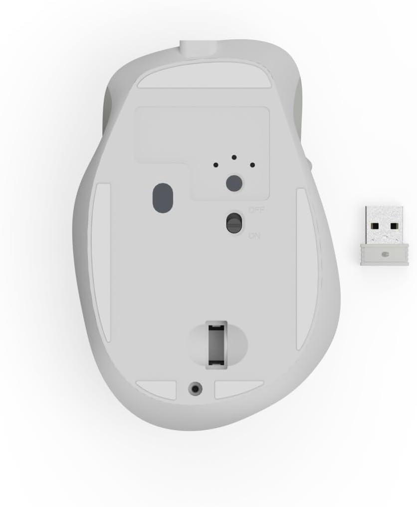 Rato Sem Fio Hama WM-500 Ergonómico Silencioso 6 Botões Branco - Imagem 5