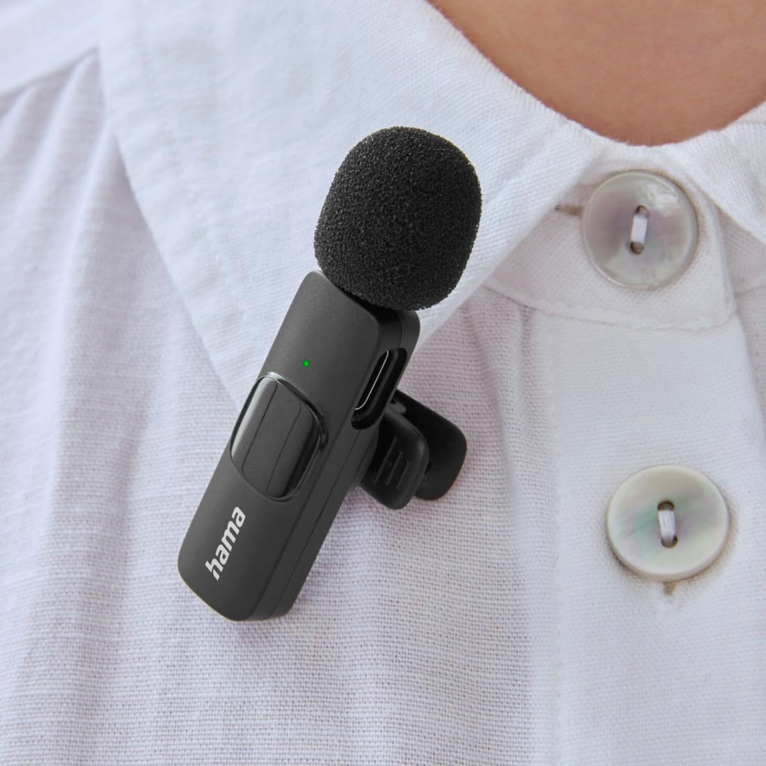 Microfone de Lapela Sem Fios Hama Smart Wireless Clip-on para Telemóveis e Smartphones - Imagem 8