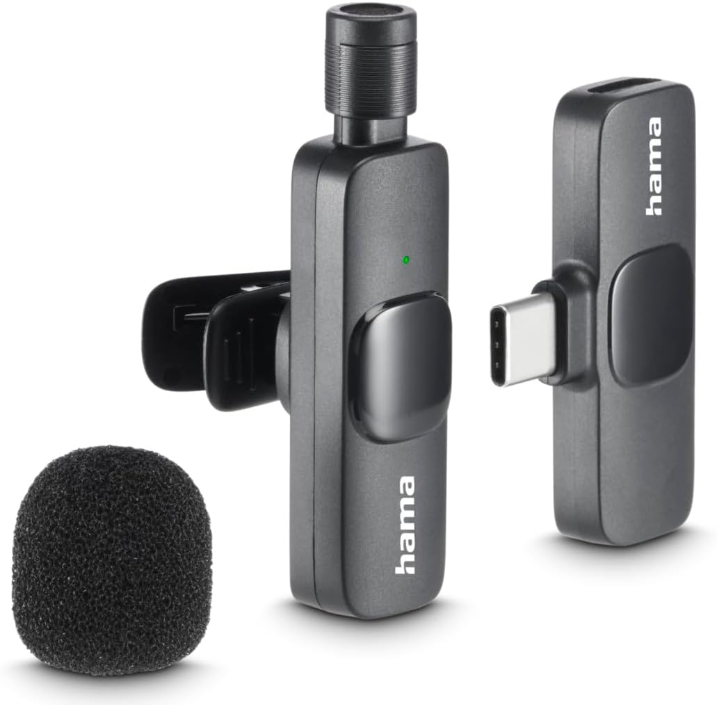 Microfone de Lapela Sem Fios Hama Smart Wireless Clip-on para Telemóveis e Smartphones - Imagem 5