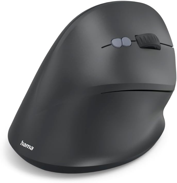 Rato Sem Fio Hama EWM-500R Vertical Ergonómico Ótico 7 Botões Preto - Imagem 3