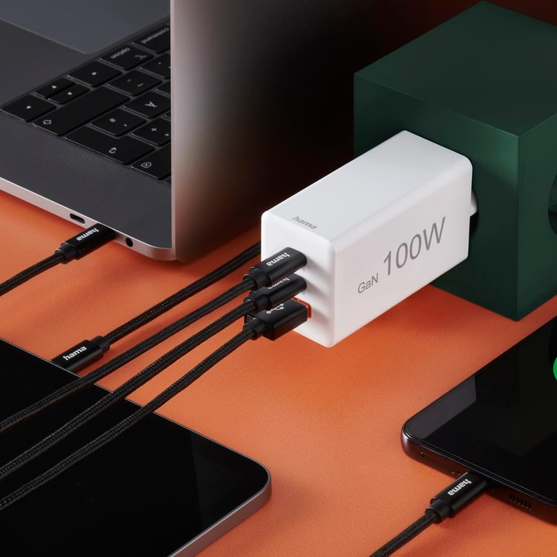 Carregador Hama Fast Charger GaN 100W 2x USB-C 1x USB-A Branco - Imagem 18
