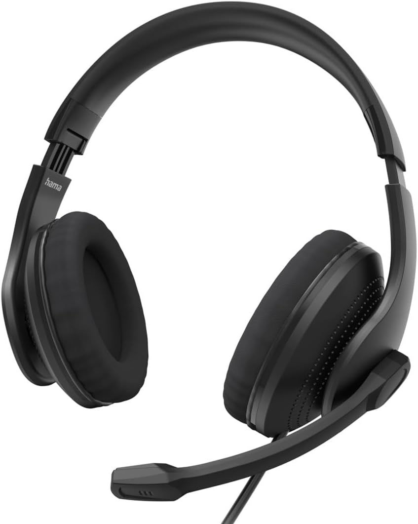 Headset HAMA HS-USB300 V2 Stereo USB para PC e Escritório Preto - Imagem 2