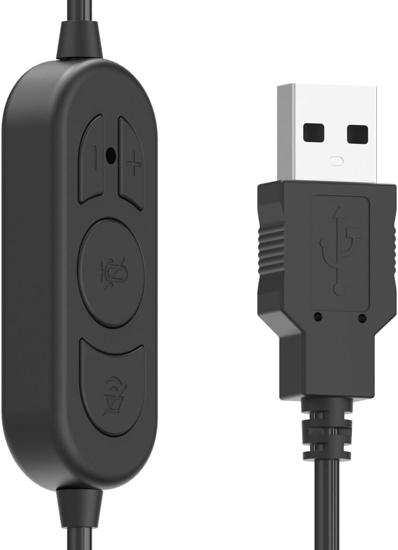 Headset HAMA HS-USB300 V2 Stereo USB para PC e Escritório Preto - Imagem 4