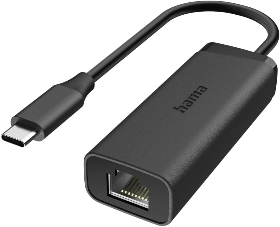 Adaptador Hama USB-C para LAN/Ethernet 2.5 Gigabit Ethernet - Imagem 1