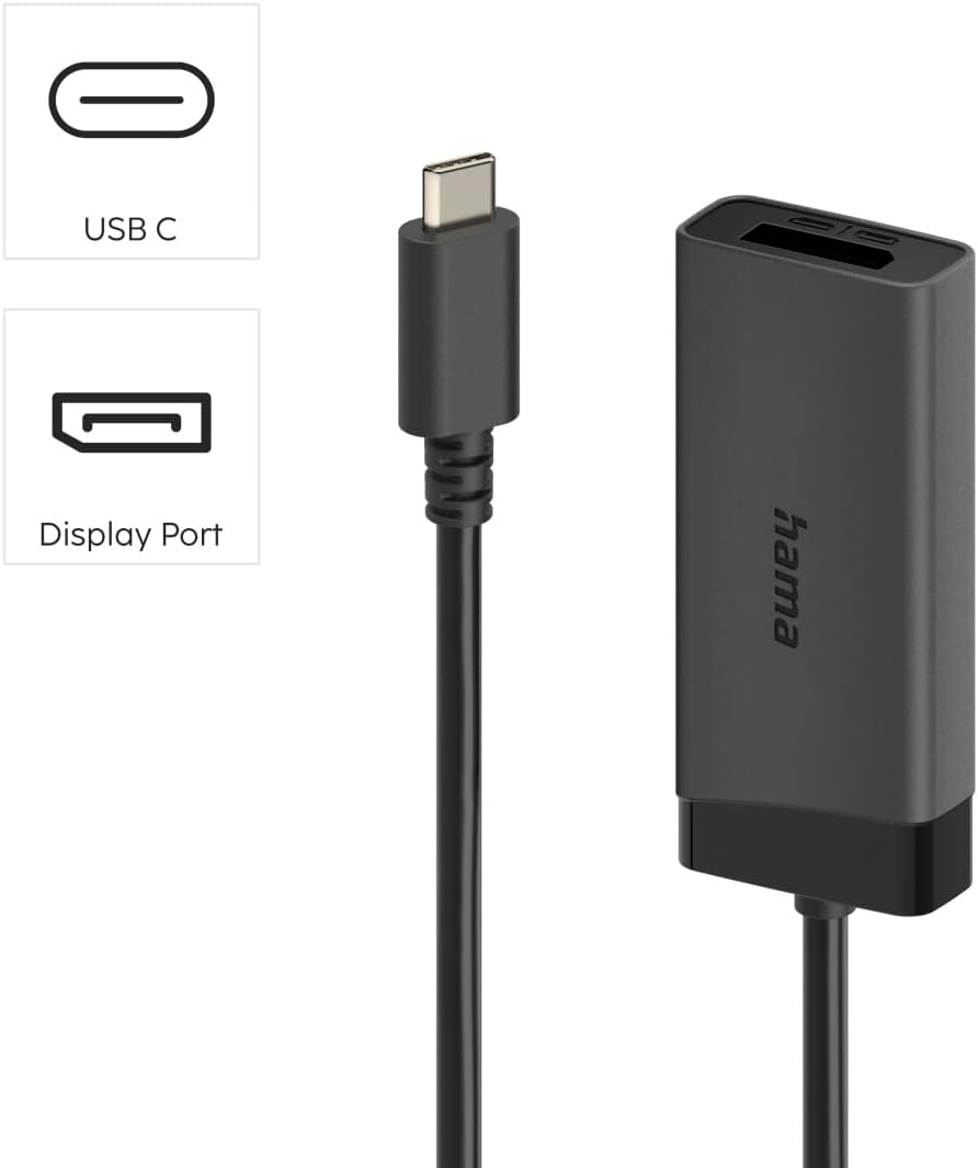 Adaptador HAMA USB-C para DisplayPort e HDMI Ultra-HD 4K 60Hz - Imagem 2