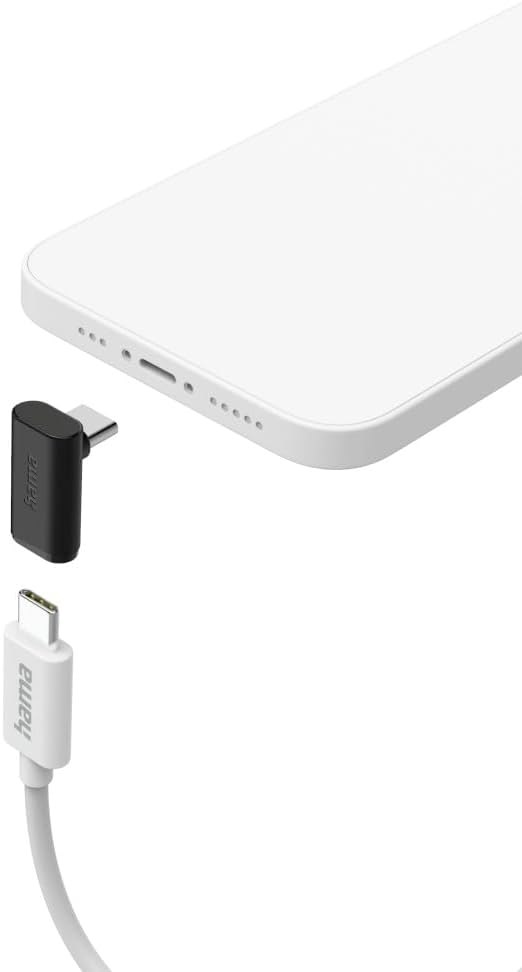 Adaptador USB-C Hama Angular 90° USB 3.2 Gen2 10 Gbit/s 5A 240W Conjunto de 2 Unidades - Imagem 4