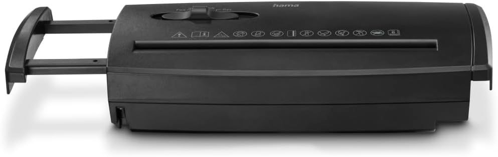 Destruidora de Papel HAMA Classic S60 Nível de Segurança P2 T2 E2 Preto - Imagem 4