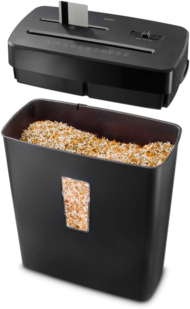 Destruidora de Documentos HAMA Prime M50CD-B Nível de Segurança P5 T2 E2 O1 Preto - Imagem 6