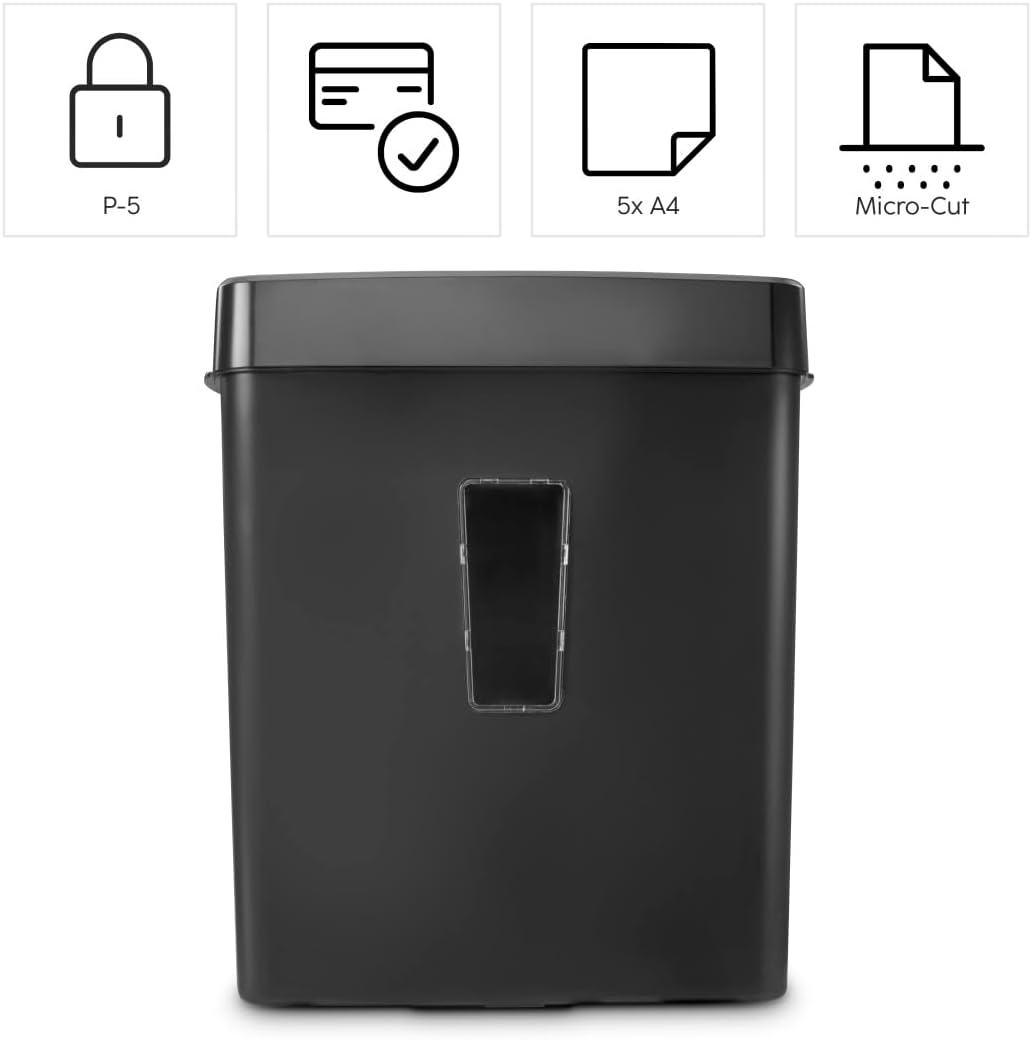 Destruidora de Documentos HAMA Prime M50CD-B Nível de Segurança P5 T2 E2 O1 Preto - Imagem 2