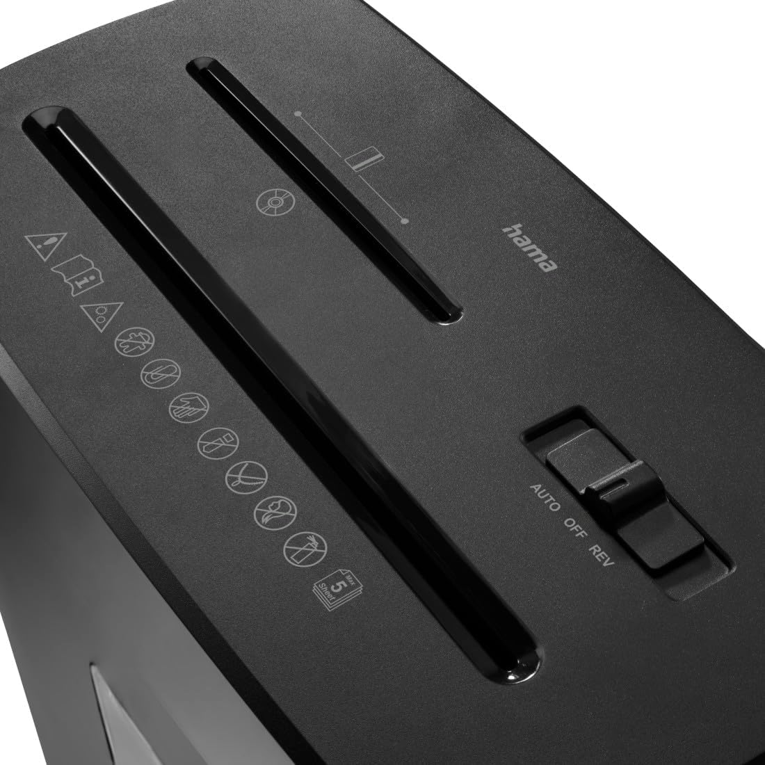 Destruidora de Documentos HAMA Prime M50CD-B Nível de Segurança P5 T2 E2 O1 Preto - Imagem 5