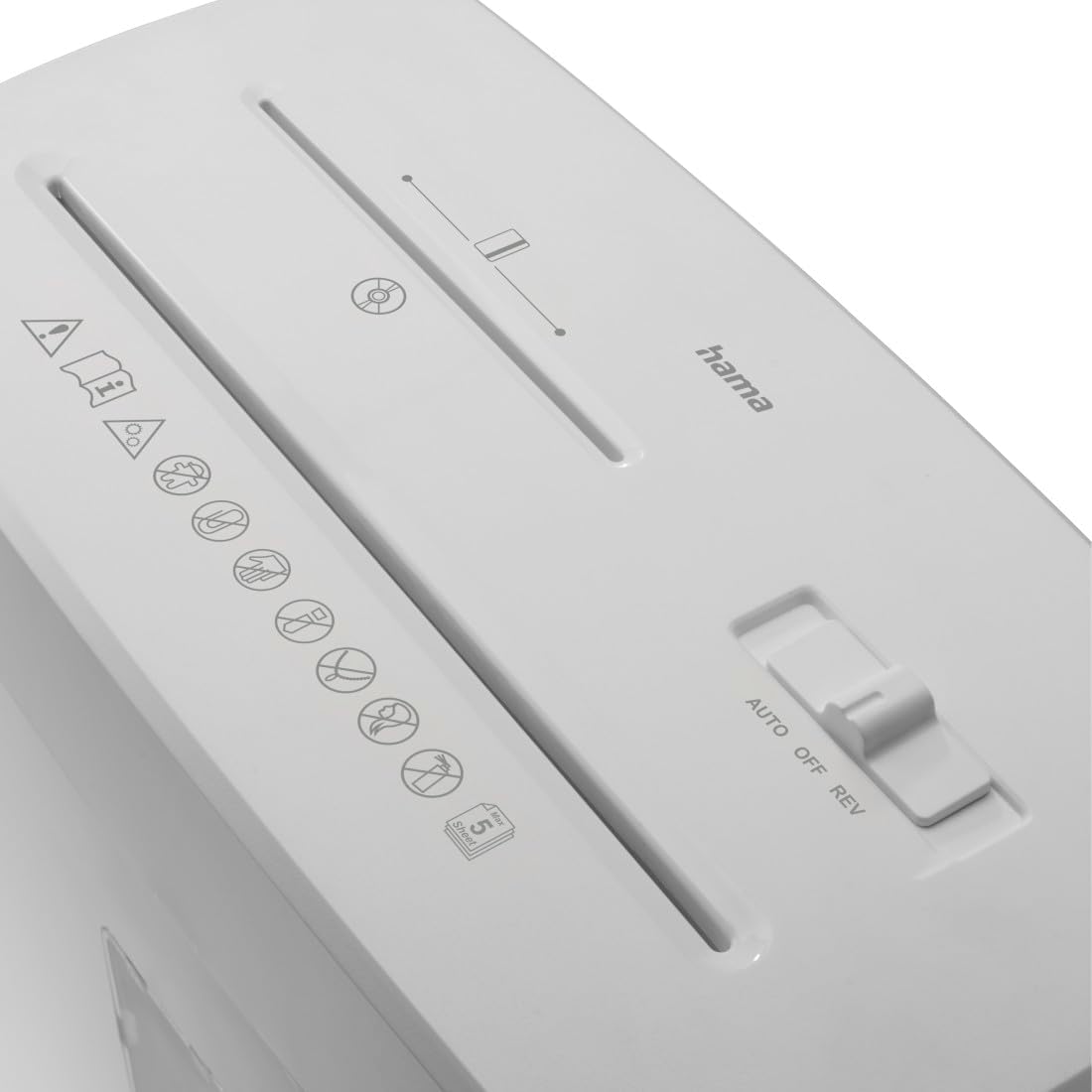Destruidora de Papel Hama Prime M50CD-W Nível de Segurança P5 T2 E2 O1 Branco - Imagem 5
