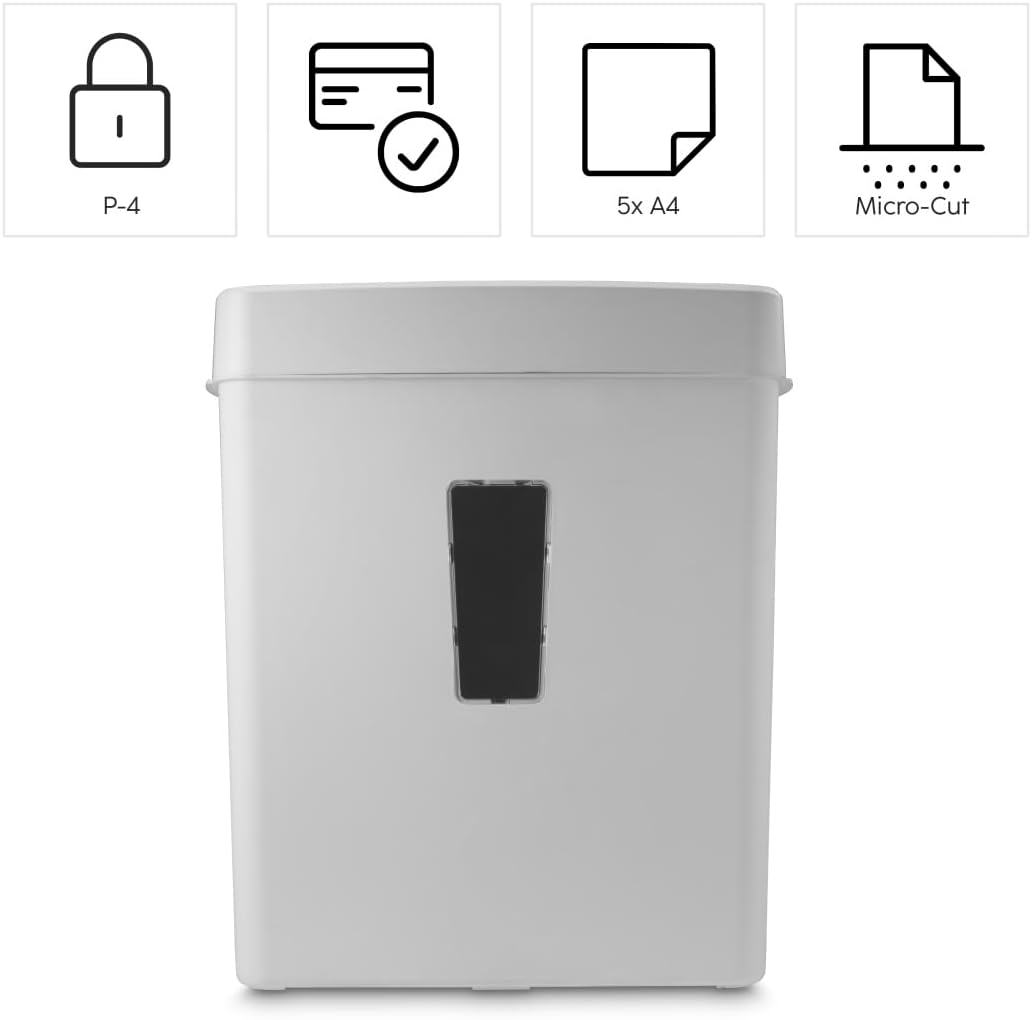Destruidora de Papel Hama Prime M50CD-W Nível de Segurança P5 T2 E2 O1 Branco - Imagem 2