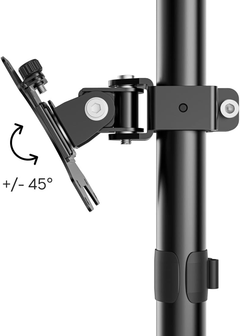 Suporte de Monitor HAMA Ajustável em Altura Inclinável e Giratório 13" a 35" Preto - Imagem 5