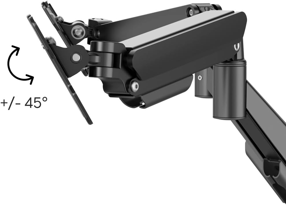 Suporte de Monitor Hama para 2 Monitores 17" a 35" Mola a Gás Totalmente Móvel Preto - Imagem 5