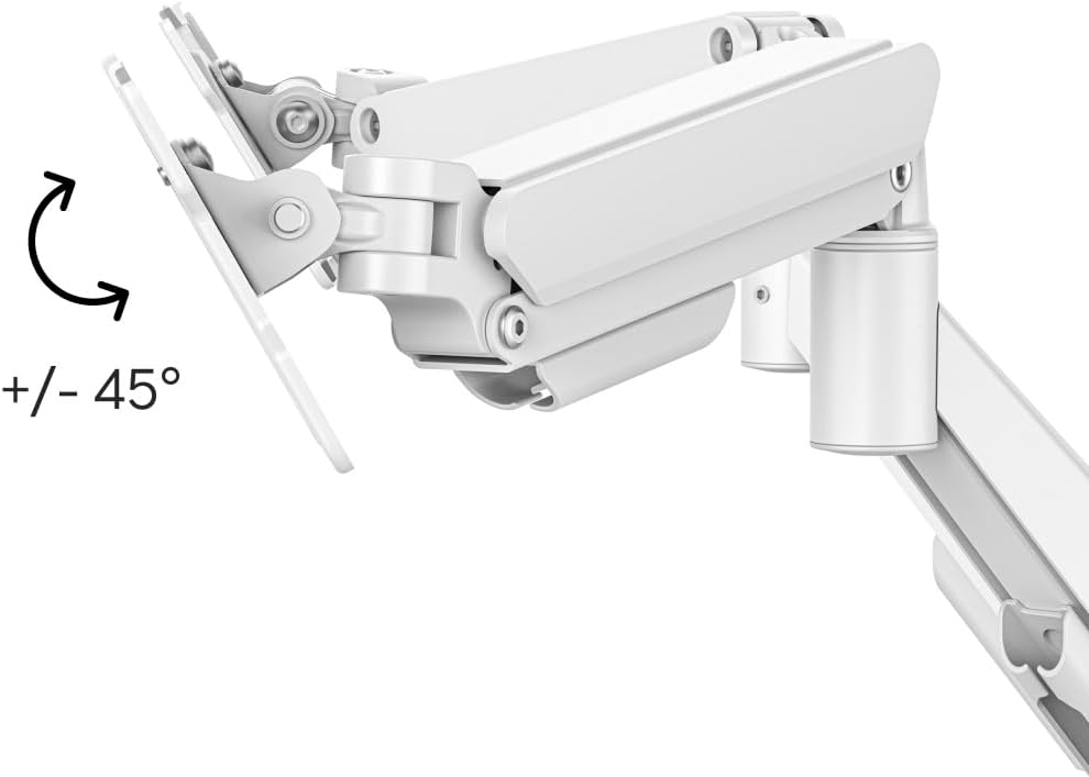 Suporte de Monitor HAMA para 2 Monitores com Mola de Gás 17" a 35" Totalmente Móvel Branco - Imagem 5